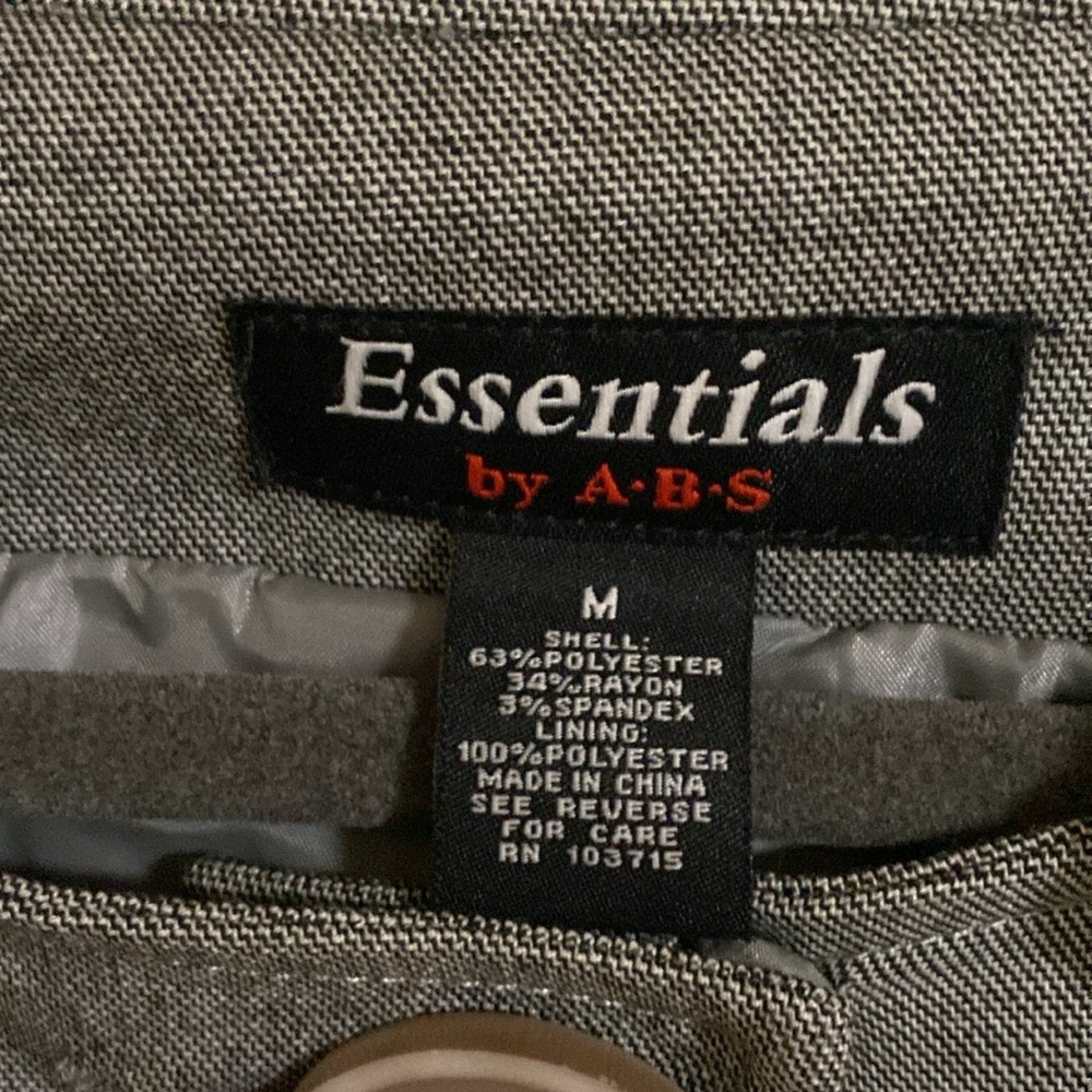 Essentials Gray Women's Blazer Medium Vintage - image 5